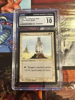 Magic MTG Blessing [Beta] Graded CGC 10.0 Gem Mint (1401006230003) - Image 1