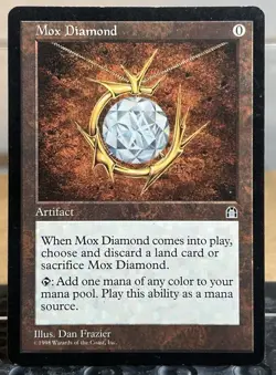 MTG Mox Diamond LIGHT PLAY Stronghold Magic The Gathering MP+/LP- ENG - Image 1