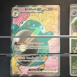 Pokemon TCG Holo Promo 2 Card Lot: Iono's Bellibolt ex SVP 194 + Tyrunt MEP 070 - Image 2
