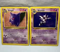 Pokemon Gengar Haunter Fossil 20/62 Regular Vintage 1999 TCG Moderately Played - Image 1