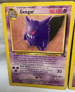 Pokemon Gengar Haunter Fossil 20/62 Regular Vintage 1999 TCG Moderately Played - Image 2