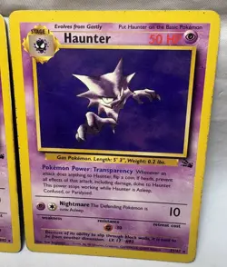Pokemon Gengar Haunter Fossil 20/62 Regular Vintage 1999 TCG Moderately Played - Image 4