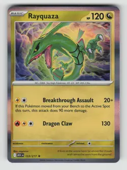 Rayquaza 153/217 Rare Ascended Heroes Pokemon Holo Near Mint - Image 1