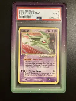Pokemon Espeon Gold Star 16/17 POP Series 5 PSA 4 Graded - Image 1