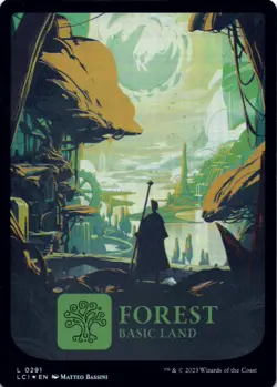 MTG Forest (0291) Foil NM The Lost Caverns of Ixalan Magic 291 - Image 1
