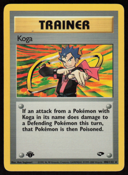 Koga 106/132 Rare Gym Challenge Pokemon 1st Edition LP - Image 1