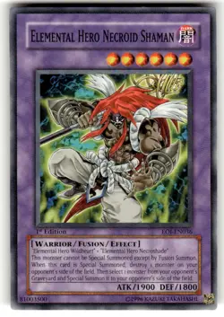Elemental Hero Necroid Shaman EOJ-EN036 Enemy of Justice Yu-Gi-Oh NM - Image 1