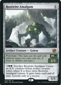 MTG Rootwire Amalgam Normal NM The Brothers' War Magic 203 - Image 1