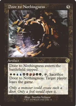 MTG Door to Nothingness Normal NM The Brothers' War: Retro Frame Artifacts Magic - Image 1
