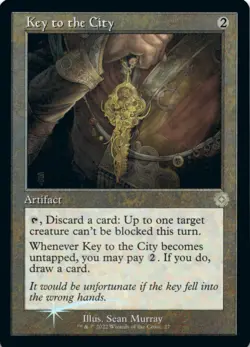 MTG Key to the City Foil NM The Brothers' War: Retro Frame Artifacts Magic 27 - Image 1