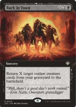 MTG Back in Town (Extended Art) Normal NM Commander: Outlaws of Thunder Junction - Image 1