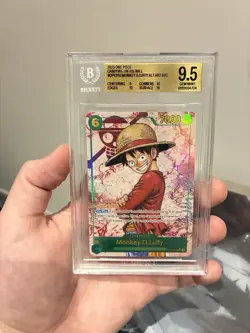 BGS 9.5 2025 One Piece Monkey D Luffy OP13-118 Carrying On His Will Alt Art SEC - Image 1