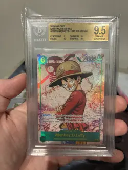 BGS 9.5 2025 One Piece Monkey D Luffy OP13-118 Carrying On His Will Alt Art SEC - Image 2