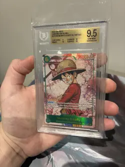 BGS 9.5 2025 One Piece Monkey D Luffy OP13-118 Carrying On His Will Alt Art SEC - Image 5