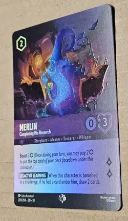 Disney Lorcana Whispers in the Well Merlin-Completing His Research 209/204 Epic - Image 2