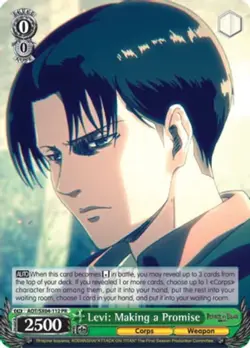 Levi: Making a Promise - AOT/SX04-112 - PR Near Mint Weiss Schwarz Attack On Tit - Image 1