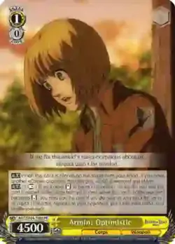 Armin: Optimistic - AOT/SX04-108S - PR - Foil Near Mint Weiss Schwarz Attack On - Image 1
