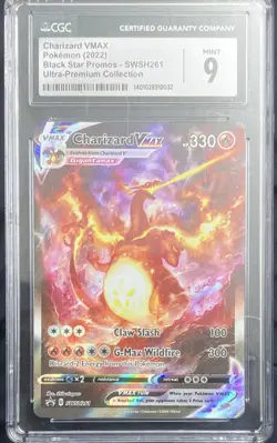 Charizard VMAX CGC 9 Black Star Promo SWSH261 Ultra-Premium Collection Holo - Image 1