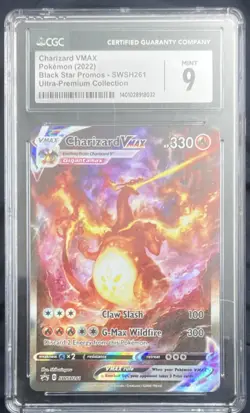 Charizard VMAX CGC 9 Black Star Promo SWSH261 Ultra-Premium Collection Holo - Image 2