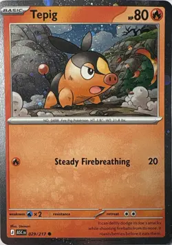 Tepig - (Cosmos Holo) Holo Miscellaneous Cards & Products 029/217 Pokemon NM - Image 1