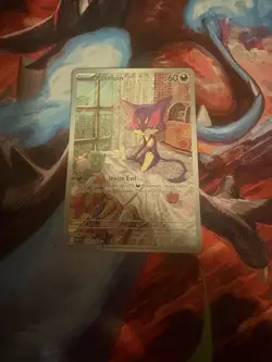 Pokemon TCG Purrloin Card 136/086 Illustration Rare, Sv: White Flare - Image 1