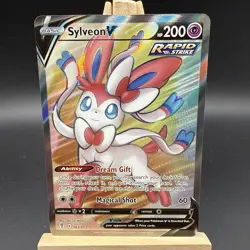 Pokemon Evolving Skies Sylveon V Full Art Card 183/203 NM/M Condition - Image 1