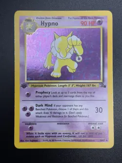 HYPNO Pokemon Card - WOTC - 1st Edition - Fossil - 8/62 - HOLO - NM (A) - Image 3