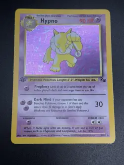 HYPNO Pokemon Card - WOTC - 1st Edition - Fossil - 8/62 - HOLO - NM (A) - Image 4