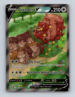 Greedent V 257 2023 Pokemon Fusion Strike Full Art Ultra Rare Card NM+ - Image 1