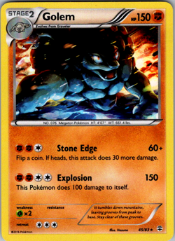 Golem 45/83 Rare Holo Pokemon Card - Image 1