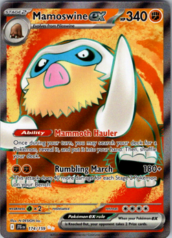 Mamoswine ex 174/159 Ultra Rare Holo Pokemon Card Near Mint Temporal Forces - Image 1