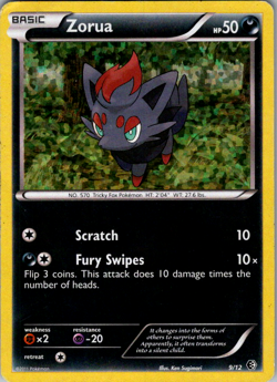 Zorua 9/12 Holo Promo Pokemon Card - Image 1