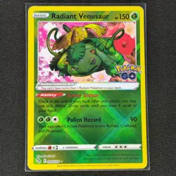 Radiant Venusaur - 004/078 - Radiant Rare - Pokemon Go - Pokemon Card - NM/M - Image 1