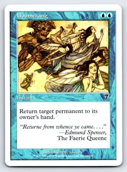 Boomerang 64 Common 7th Edition Magic: The Gathering Lightly Played - Image 1