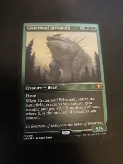 Craterhoof Behemoth (ETCHED) FOIL Commander Masters MINT (515821) ABUGames - Image 1