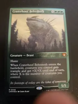 Craterhoof Behemoth (ETCHED) FOIL Commander Masters MINT (515821) ABUGames - Image 2