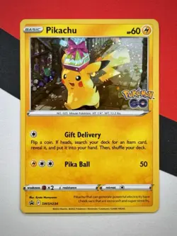 Pikachu Cosmos Holo SWSH234 Black Star Promo Pokemon GO 2022 NM - Image 1