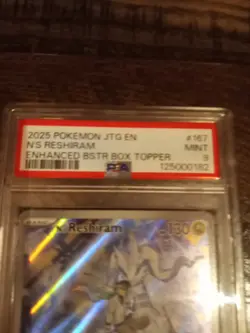 Pokemon JTG en Journey Together 2025 Enhanced Topper PSA 9 Mint N's Reshiram - Image 2