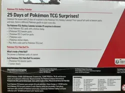 Pokemon 2025 Holiday Calendar New Factory Sealed 2 Pack - Costco Exclusive - Image 4
