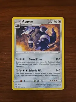 Pokemon SWSH Chilling Reign - 111/198 AGGRON, Unlimited - Image 1