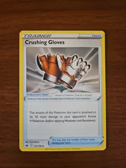 Pokemon SWSH Chilling Reign - 133/198 CRUSHING GLOVES, Unlimited - Image 1