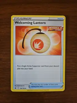 Pokemon SWSH Chilling Reign - 156/198 WELCOMING LANTERN, Unlimited - Image 1