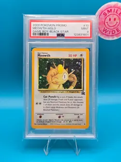 PSA 9 - 2000 Pokemon Promo, Meowth-Holo, Game Boy Black Star - Image 1