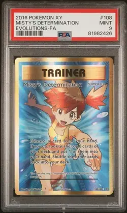 Misty's Determination 108/108 XY Evolutions 2016 Pokemon TCG PSA 9 - Image 1