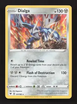Dialga 121/185 Holo Rare Vivid Voltage Pokemon Holo Near Mint - Image 1