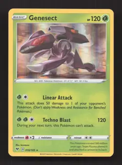 Genesect 016/185 Holo Rare Vivid Voltage Pokemon Holo Near Mint - Image 1