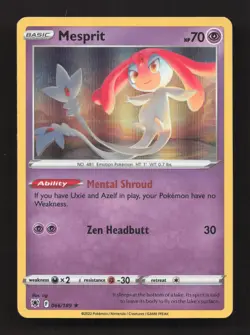 Mesprit 066/189 Holo Rare Astral Radiance Pokemon Holo Moderately Played - Image 1