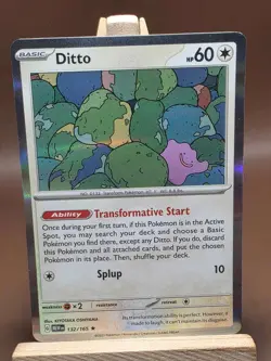 LP Pokemon Ditto 132/165 Sv: Scarlet & Violet 151 Holo - Image 1