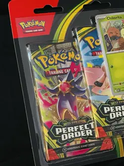 Pokemon x5 Perfect Order 3-Pack Blister Brand New Factory Sealed ME03 *READ* - Image 2