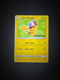 Pokemon Movie I Choose You Ash's Pikachu SM112 Promo - Image 1